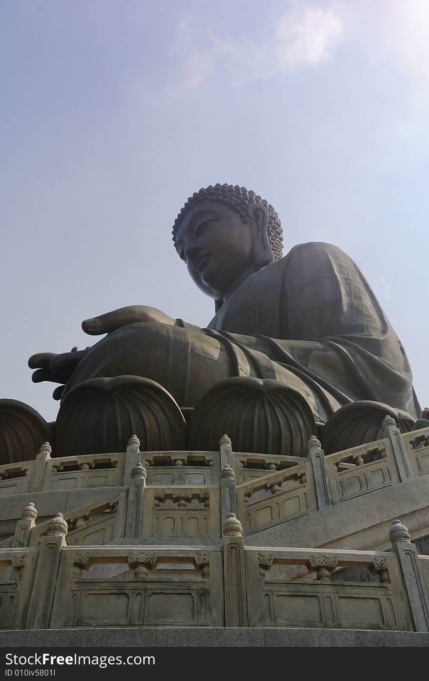 Profile Budda statue on top of a hill on Lantau Island Hongkong. Profile Budda statue on top of a hill on Lantau Island Hongkong.