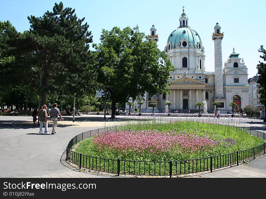 Karlskirche. St. Charles Cathedral in Vienna