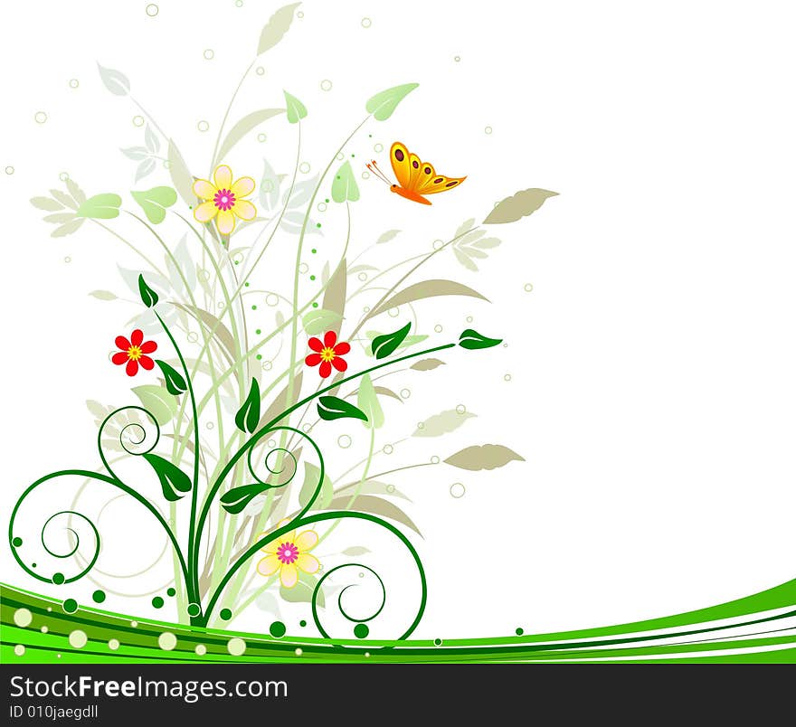 Floral background vector