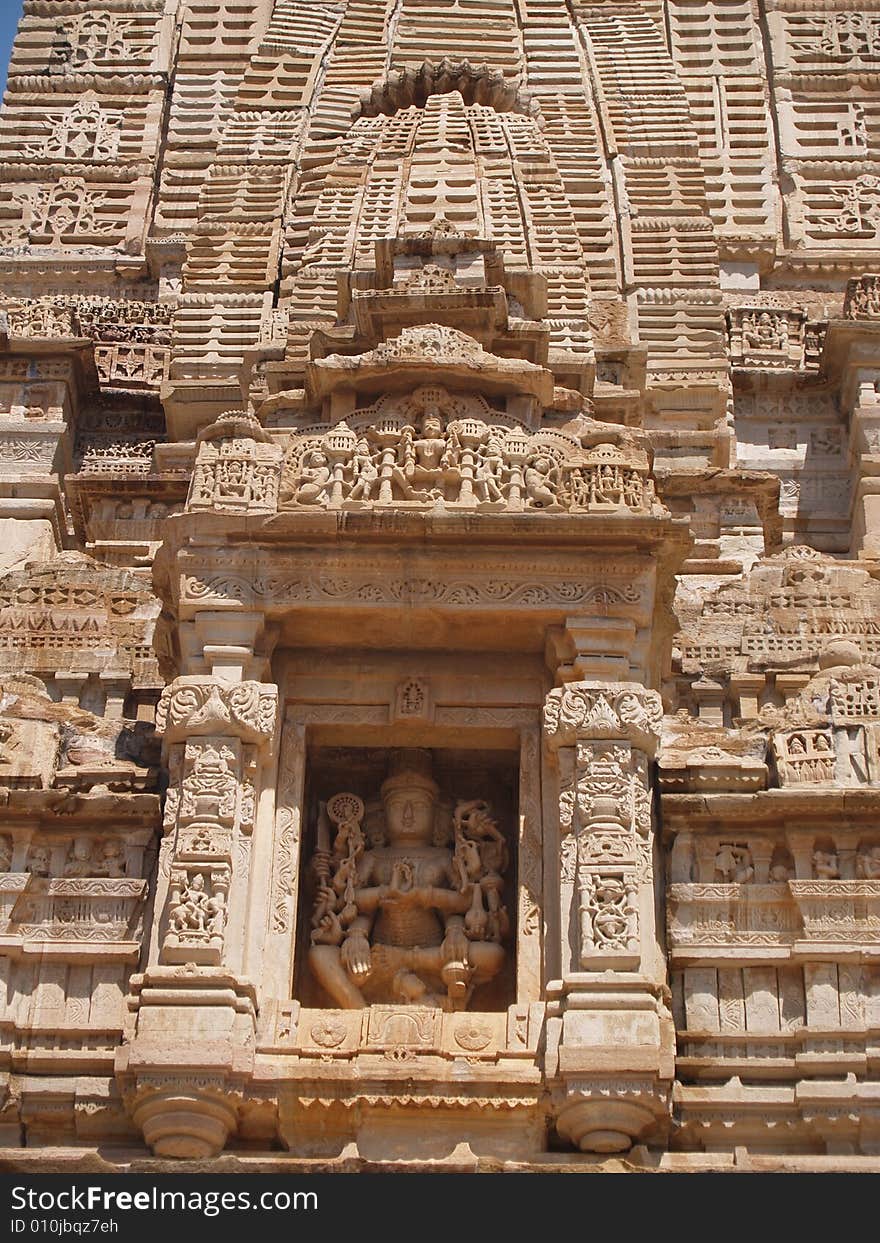 Chittorgarh citadel ruins in Rajasthan, India