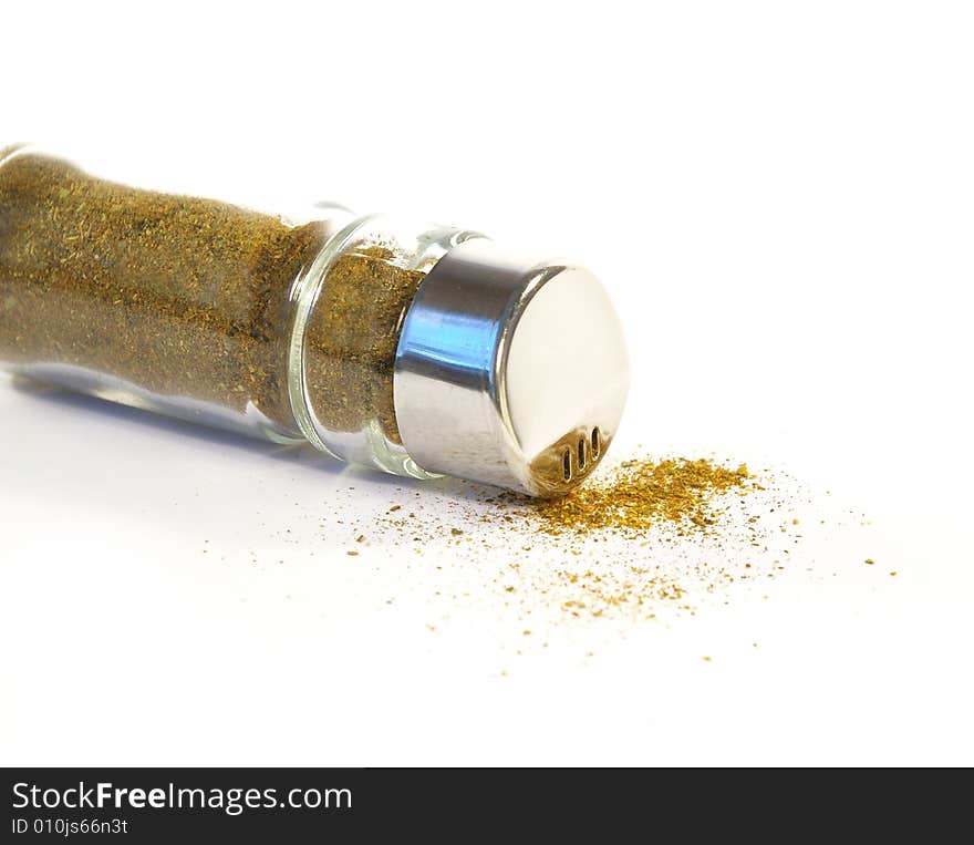 Pepper shaker isolated on a white background.