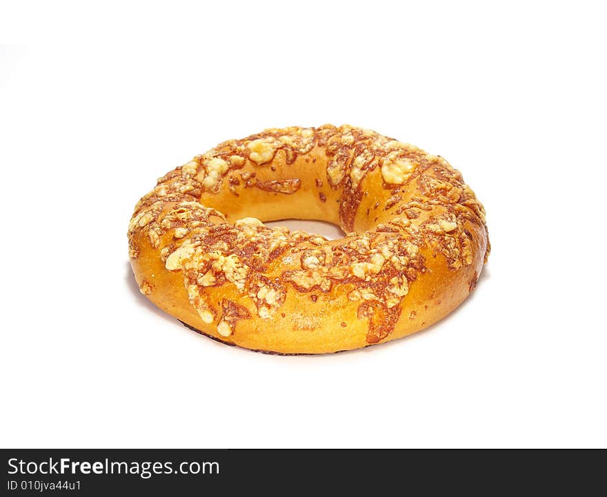 Freshness bagel isolated on a white background