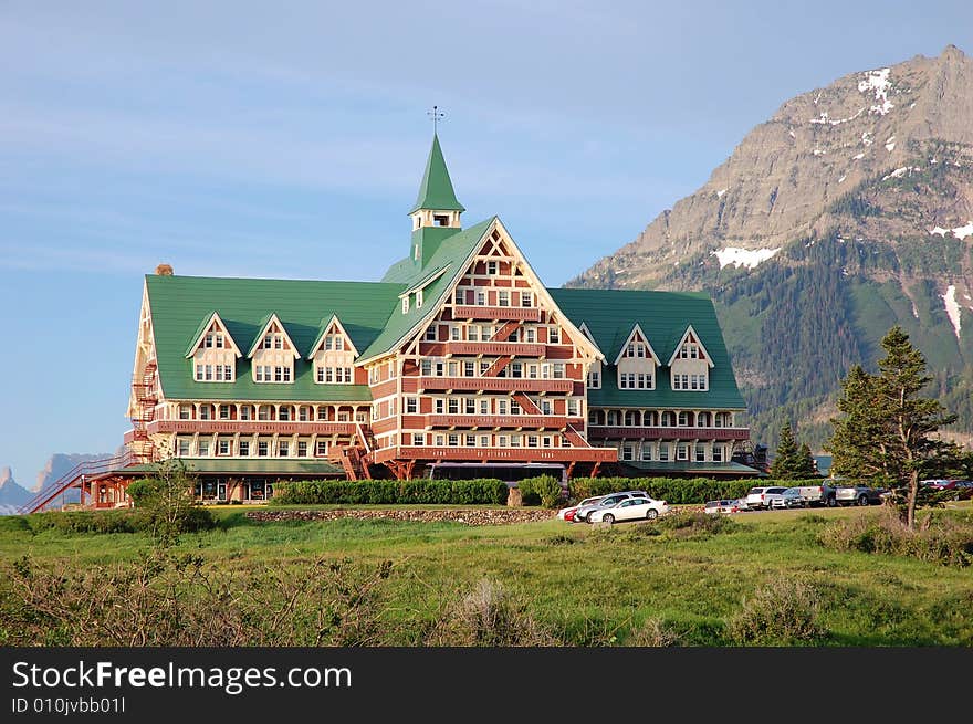 The historic prince of wales hotel in waterton lake national park, alberta, canada. The historic prince of wales hotel in waterton lake national park, alberta, canada