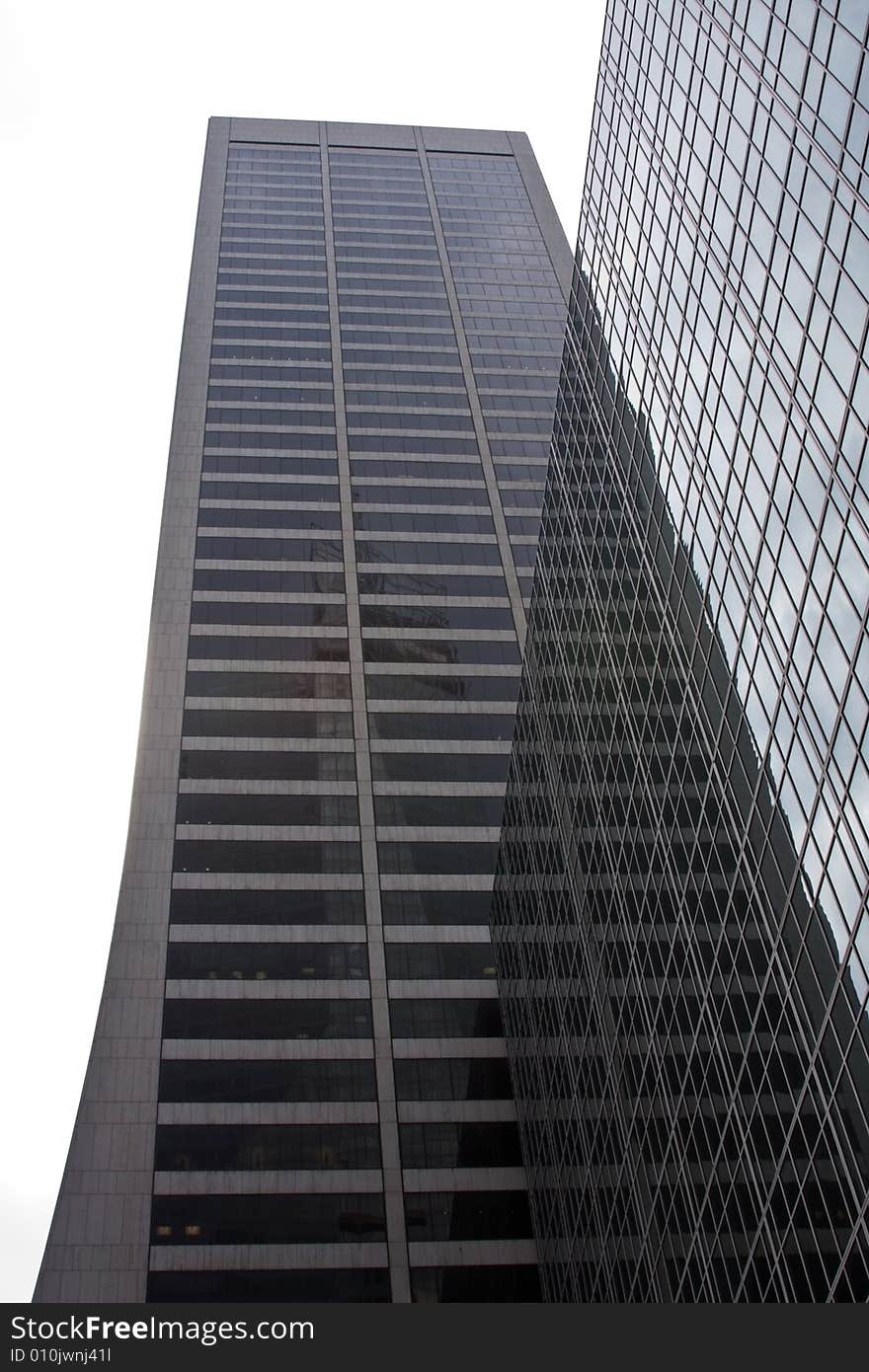 A tower in NYC isolated on a white background. A tower in NYC isolated on a white background.