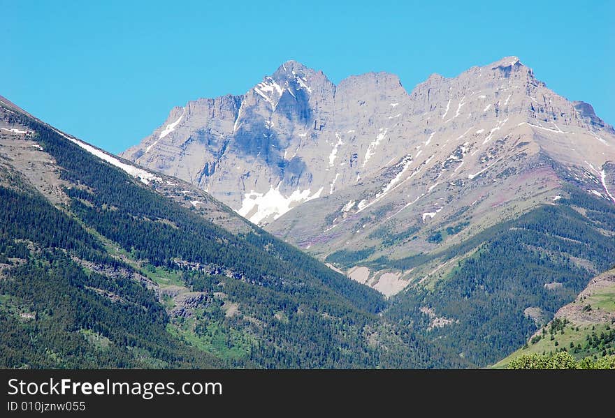 Rocky mountains in glacier national park, montana, united states. Rocky mountains in glacier national park, montana, united states