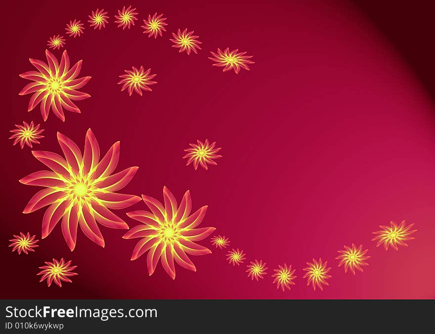 Abstract background with transparent ornament