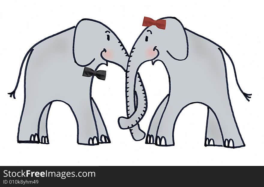 Two elephants