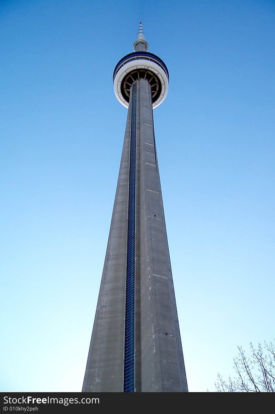 TV-tower on the background of blue sky