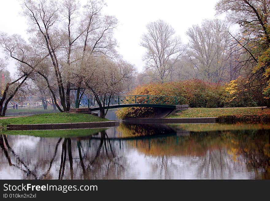 Autumn Elegy In Victory Park In St Petersburg