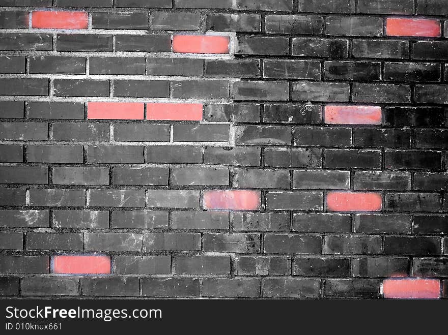 Stylish and classical brick wall in a university