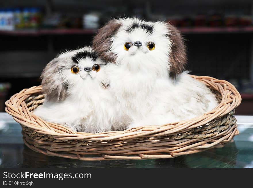 The Woolen Puppies In A Basket