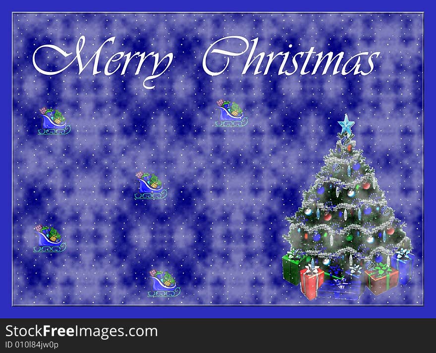 A Merry Christmas background in blue for web and print usage. A Merry Christmas background in blue for web and print usage