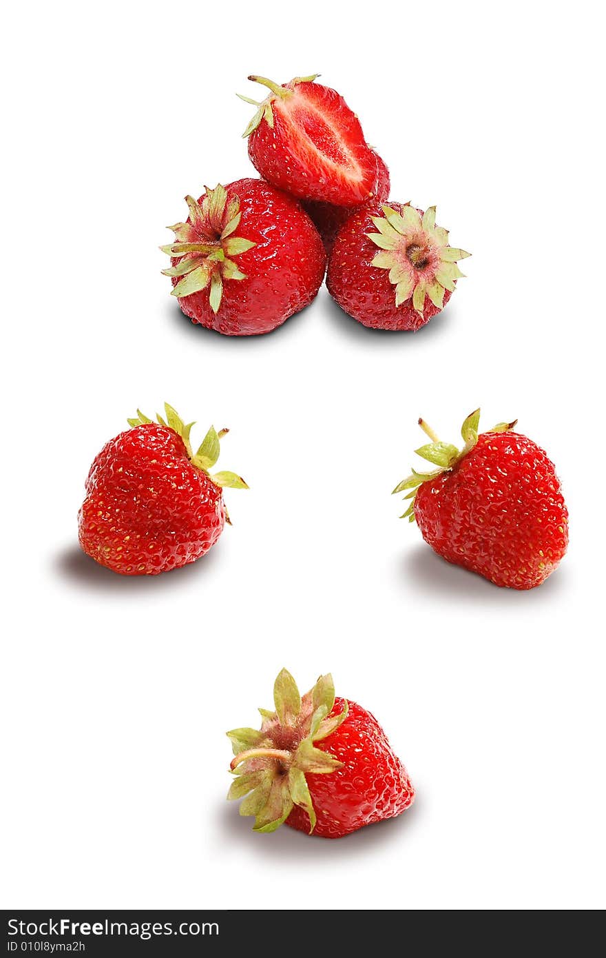 Set of strawberries