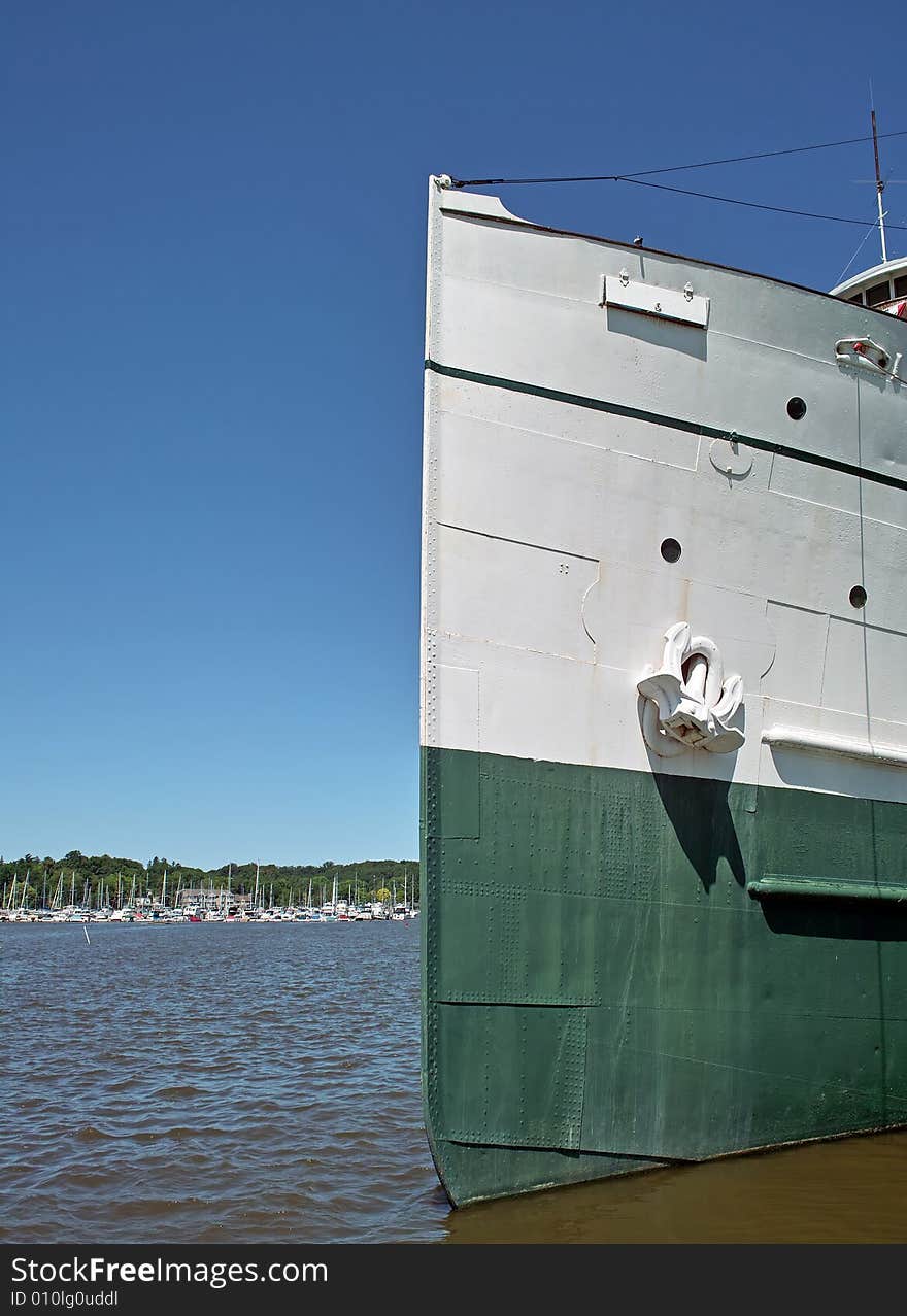 Steam Ship Bow and Marina