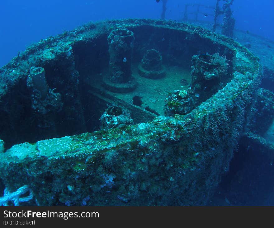 Looking at the top of a wreck off the coast of south Florida. Looking at the top of a wreck off the coast of south Florida.