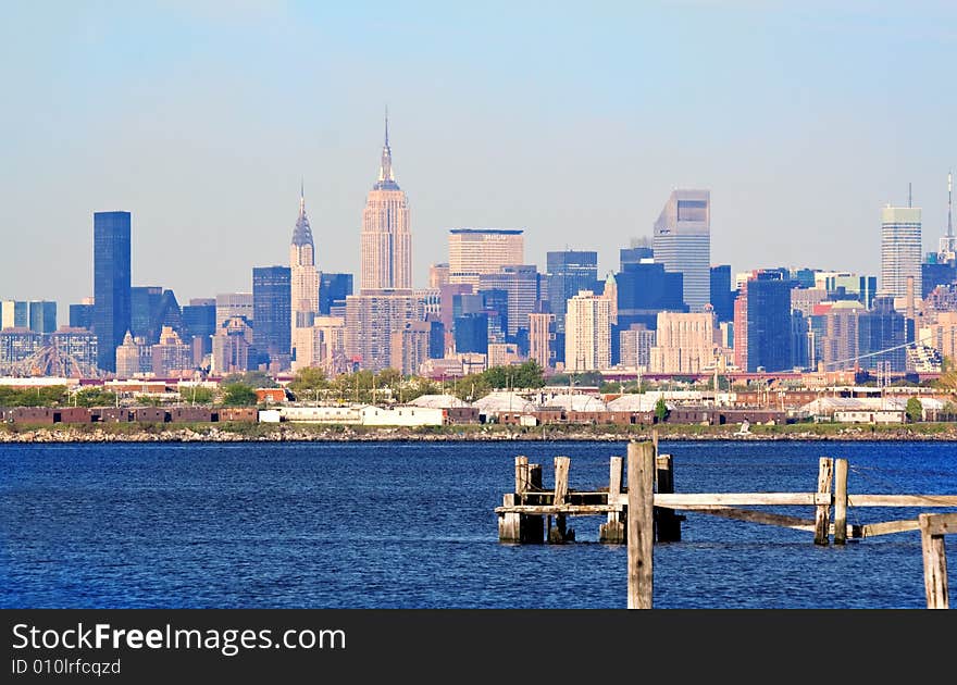 Manhattan Skyline and Pilings