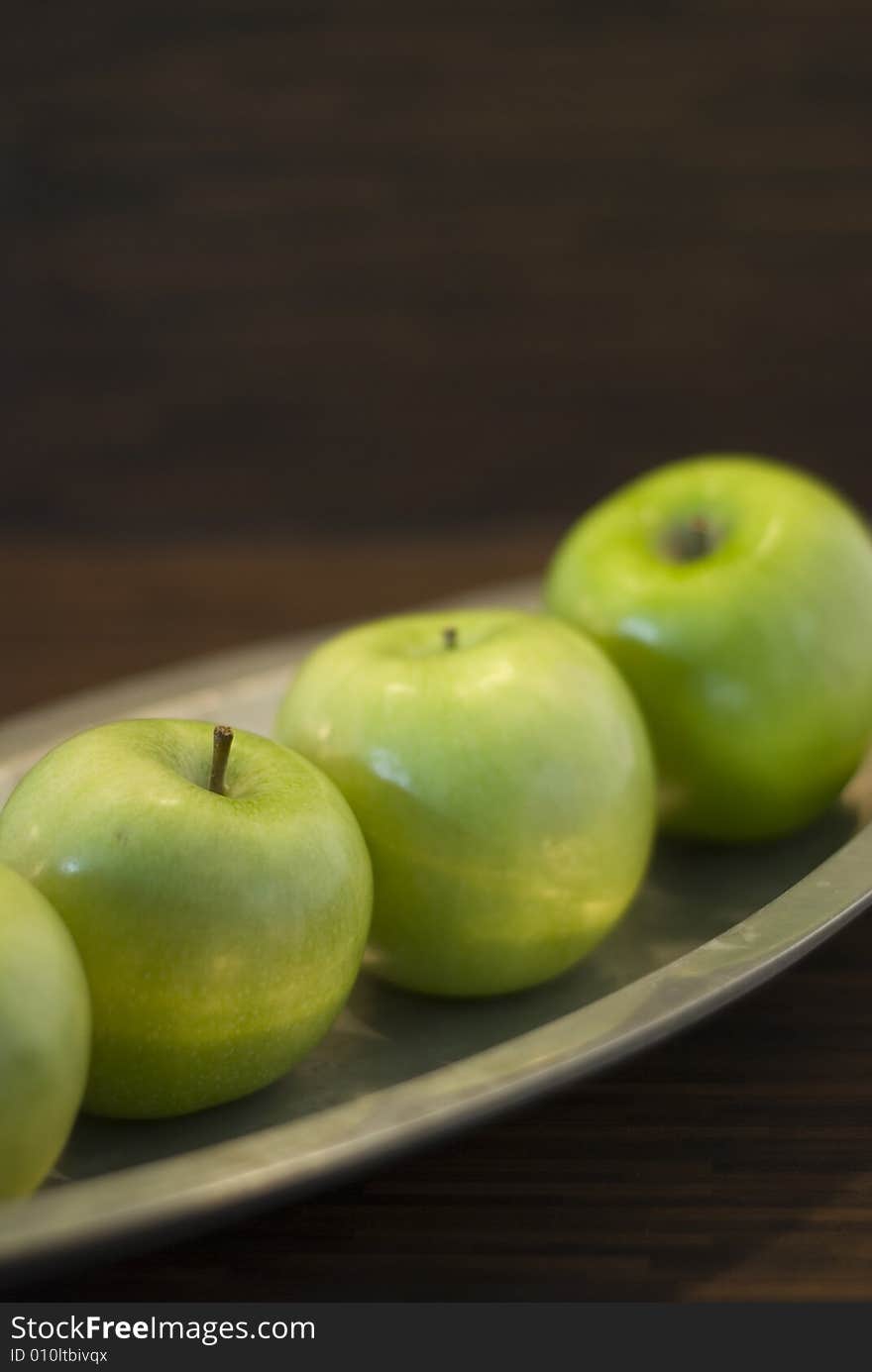 Some fresh apples in a bowl. Some fresh apples in a bowl