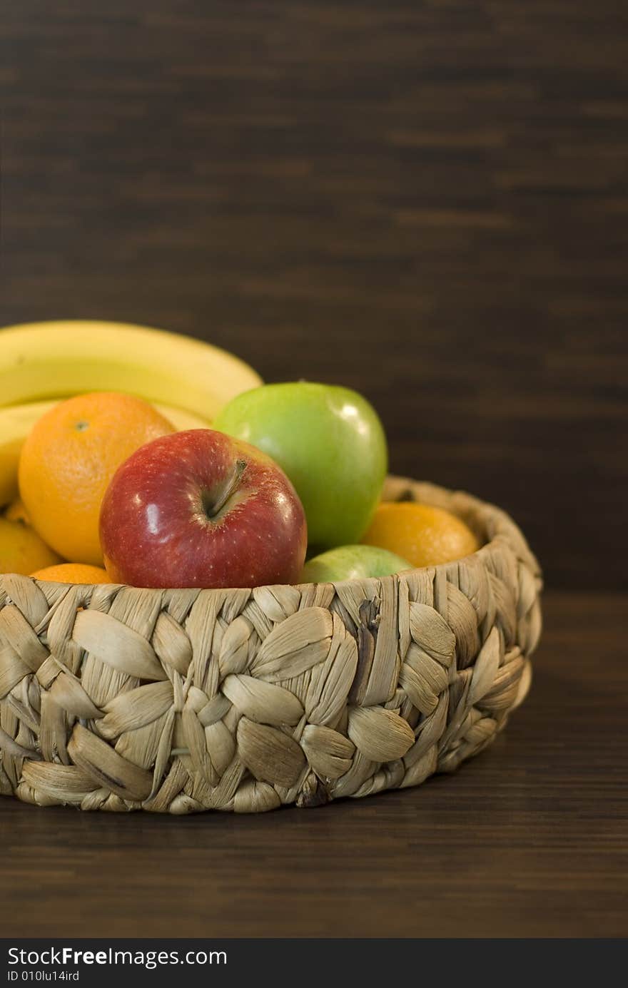 Some fresh fruits in a basket