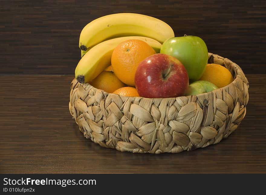 Some fresh fruits in a basket