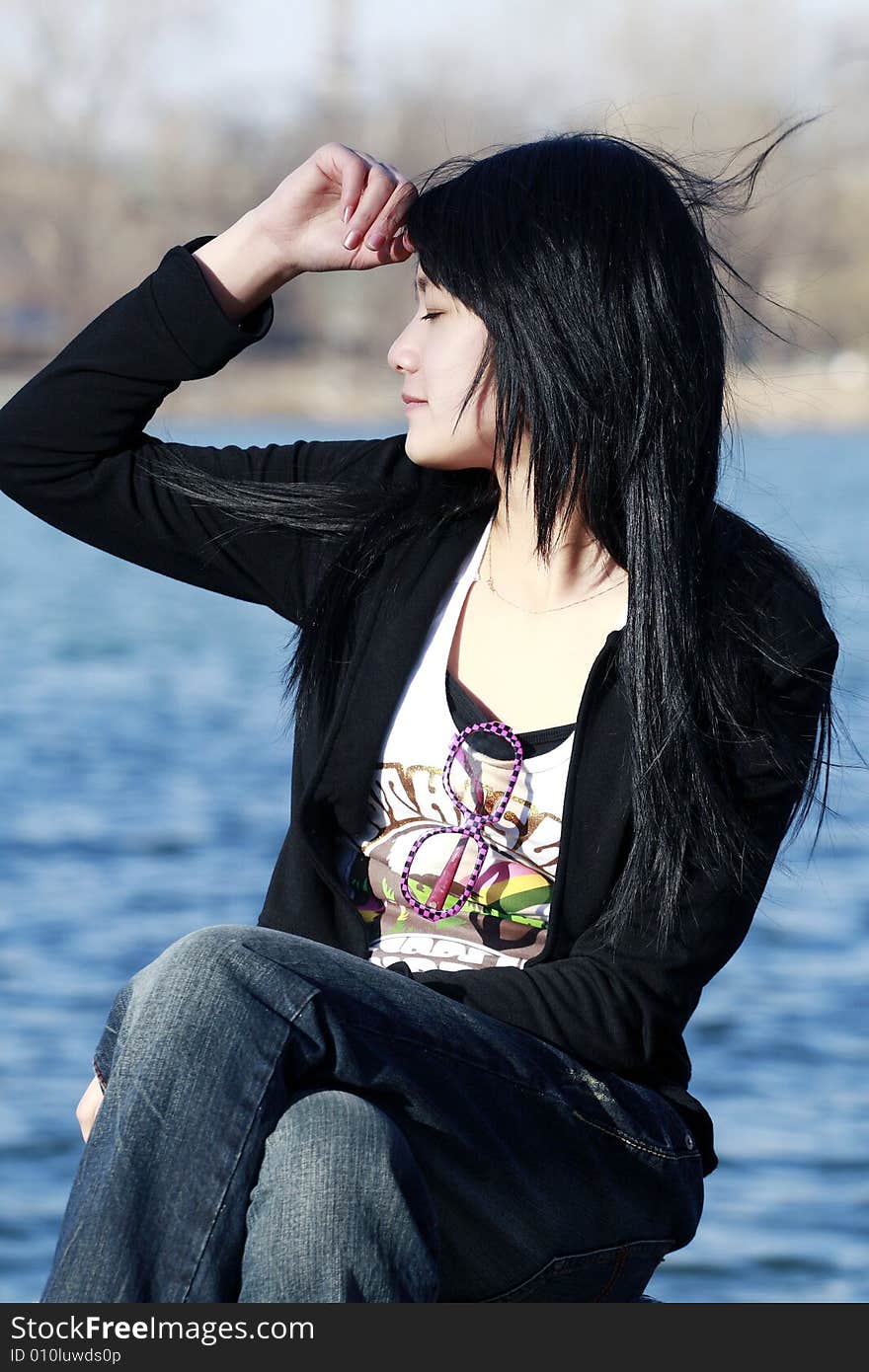 Posture of a beautiful Chinese girl. Posture of a beautiful Chinese girl