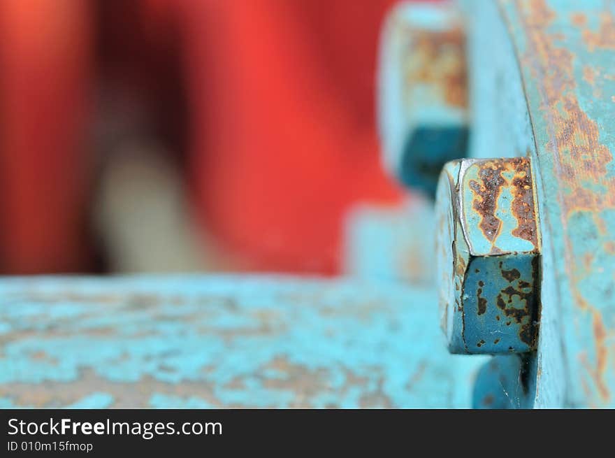 An image of nuts and bolts in use. An image of nuts and bolts in use