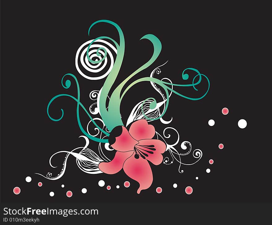 Illustration of a floral background