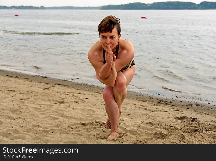 Yoga on the beach