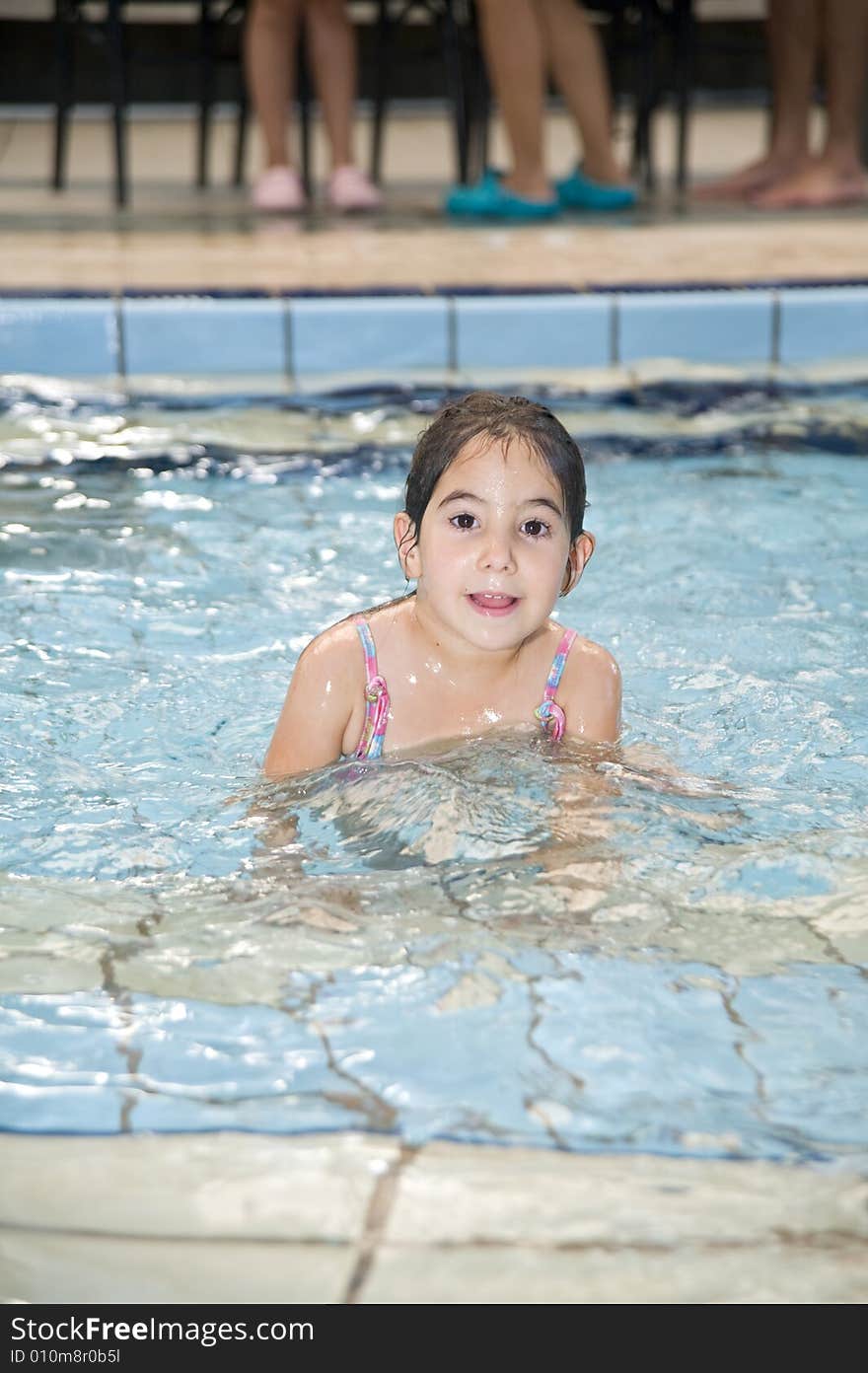 Girl in swimming pool