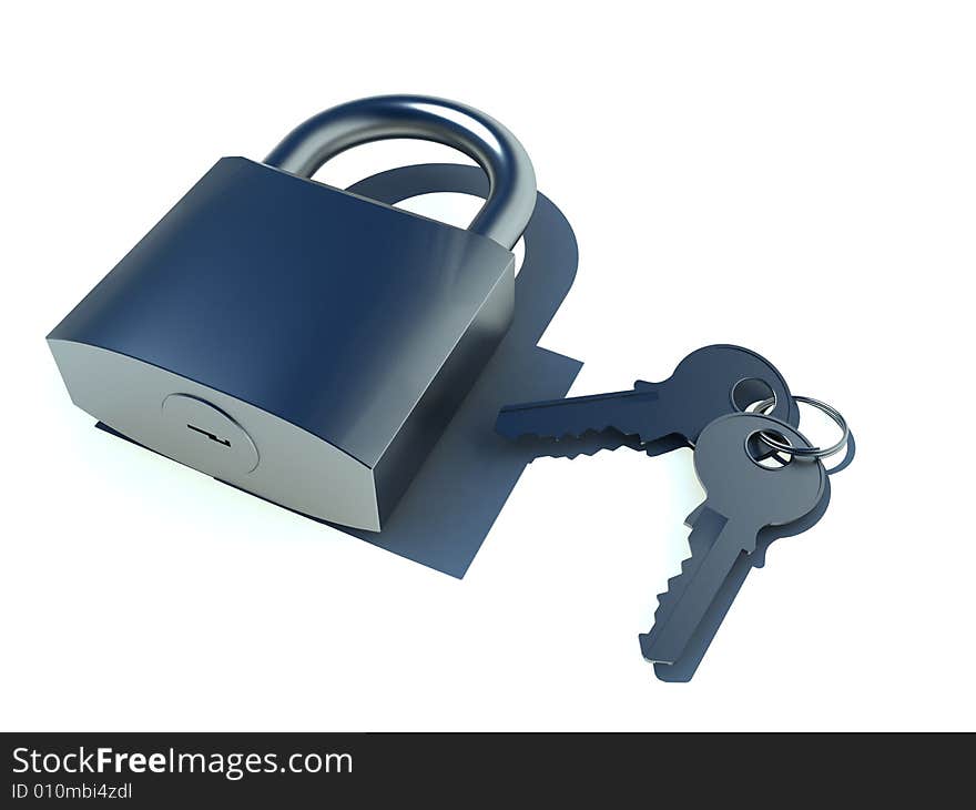 Background picture of a white lock. Background picture of a white lock