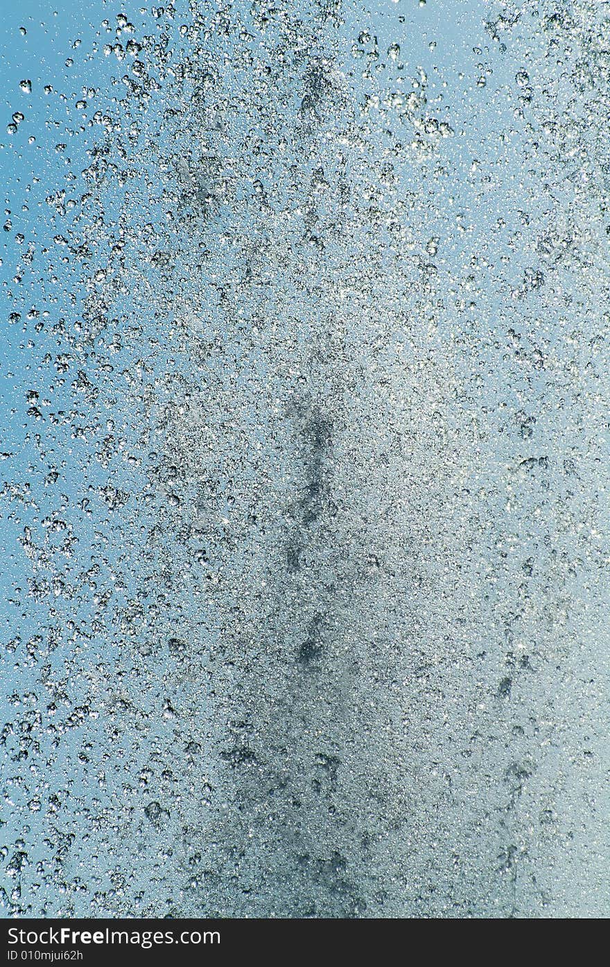 Water drops on the blue sky