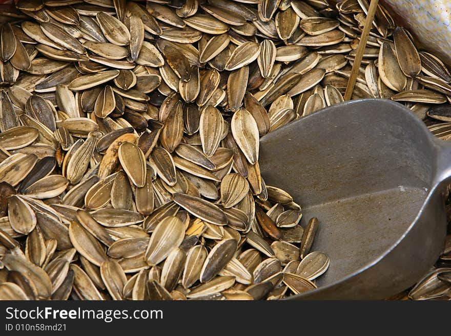 Sunflower seeds in the market