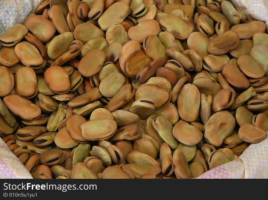 Green beans in the market