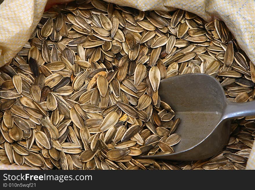 Sunflower seeds in the market