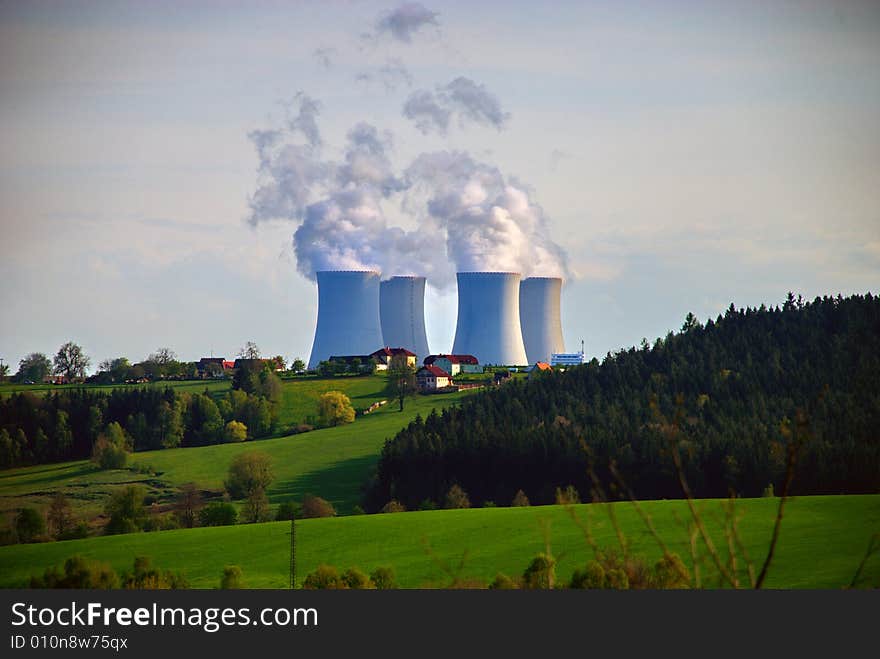 Temelin, a 2 reactor nuclear plant in the southern part of the Czech Republic. Temelin, a 2 reactor nuclear plant in the southern part of the Czech Republic.