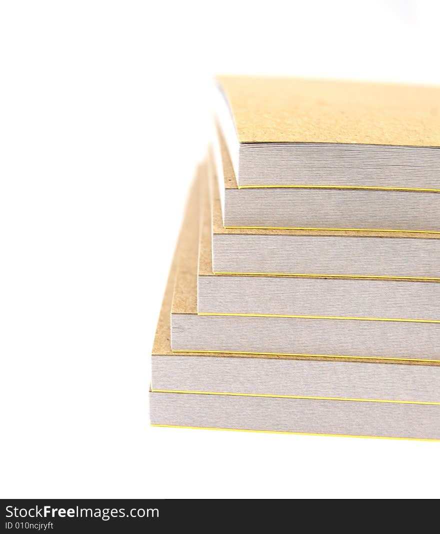 notebooks on a white background