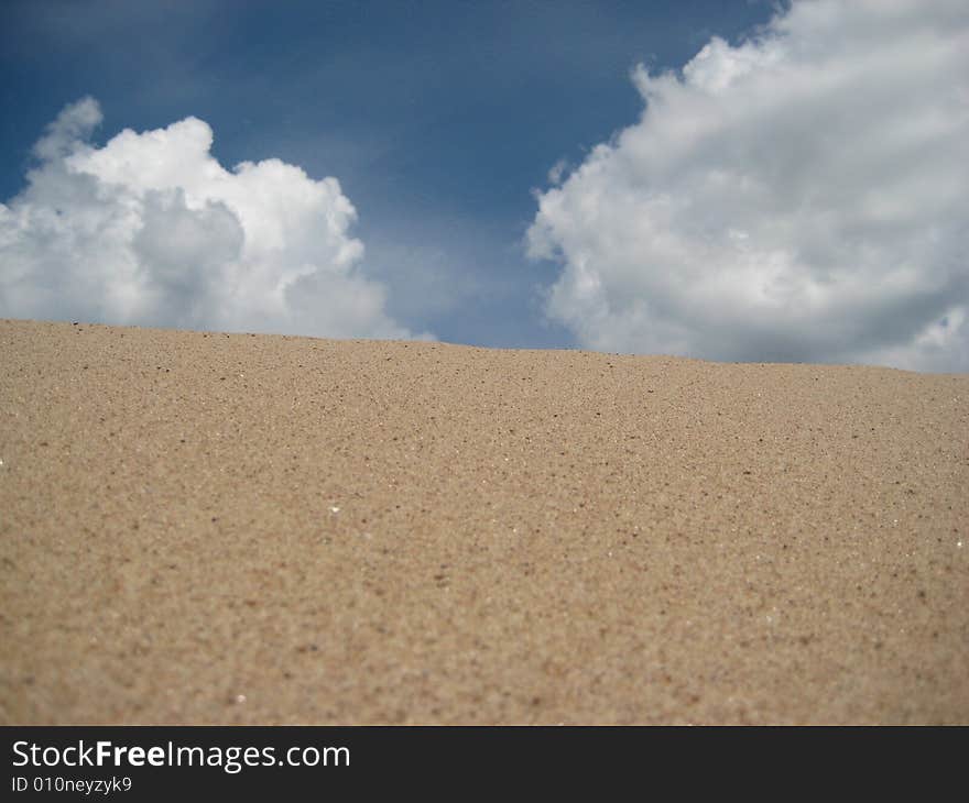 Desert with clouds