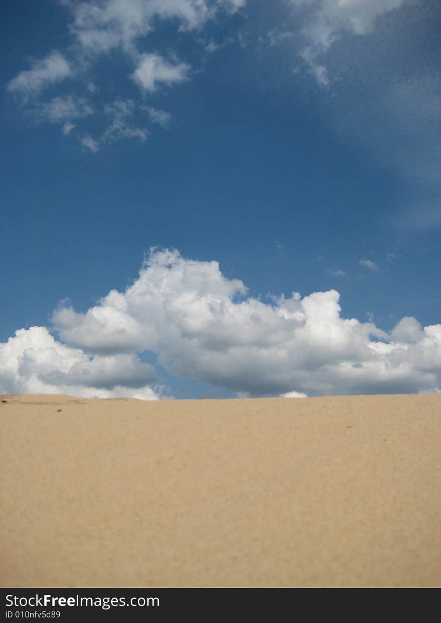 Desert with clouds