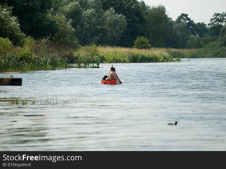 Kayaking At Pond