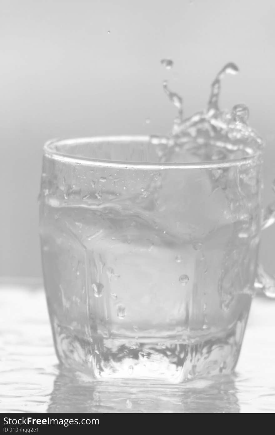 Photo of a glass of water for a faded background. Photo of a glass of water for a faded background