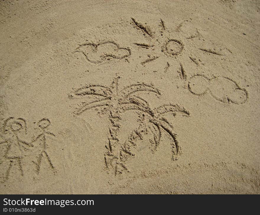 Figures Beach On Sand