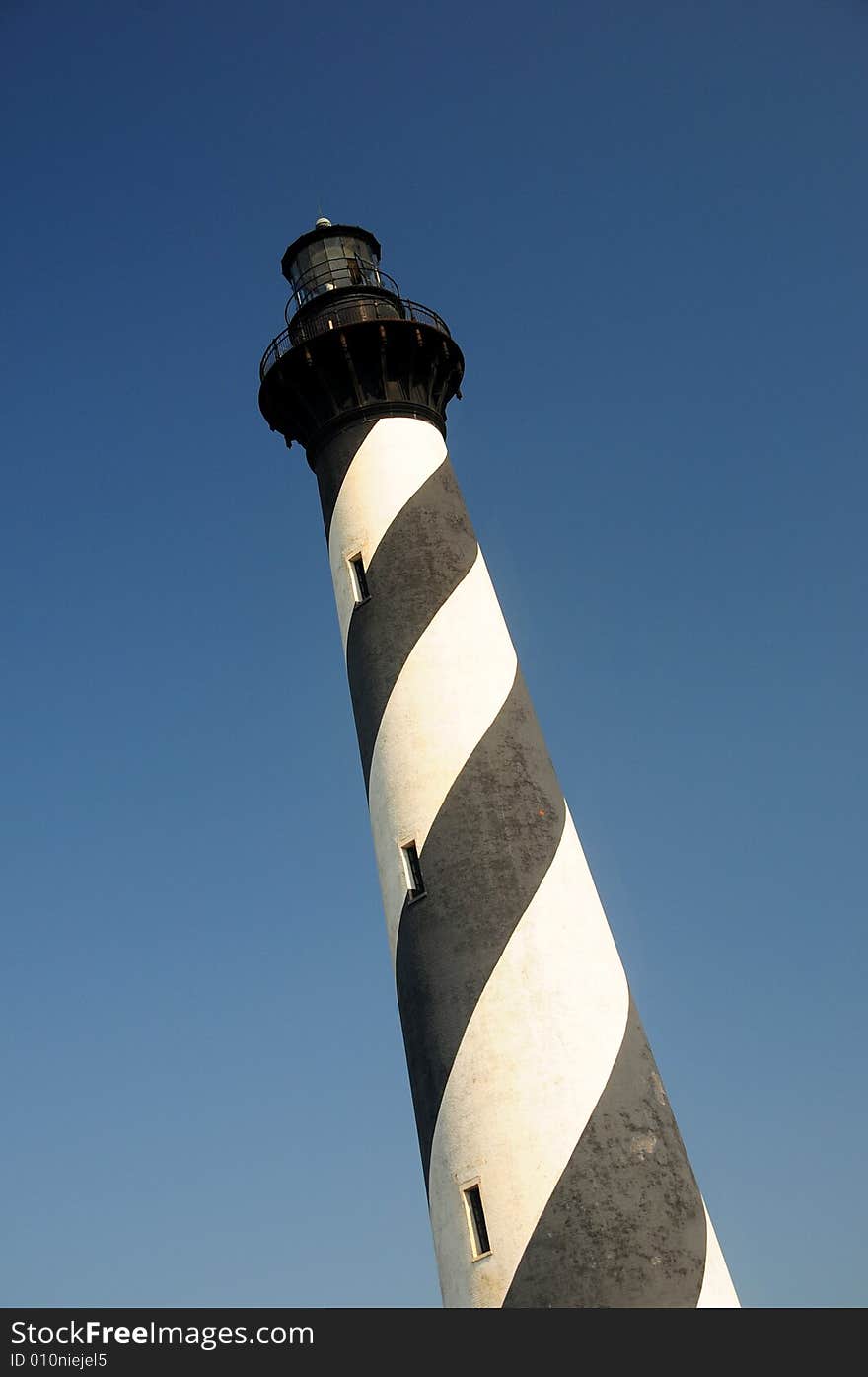 Spiral-Striped Lighthouse Built in 1869-1870, Outer Banks, North Carolina. Spiral-Striped Lighthouse Built in 1869-1870, Outer Banks, North Carolina