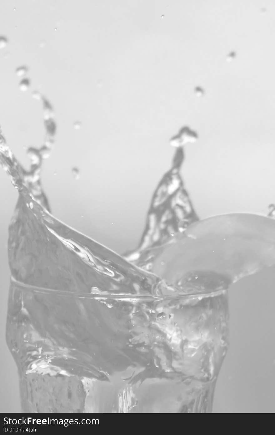 Photo of a glass of water for a faded background. Photo of a glass of water for a faded background