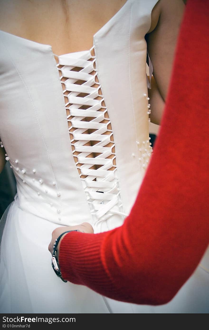 Wedding dress corset