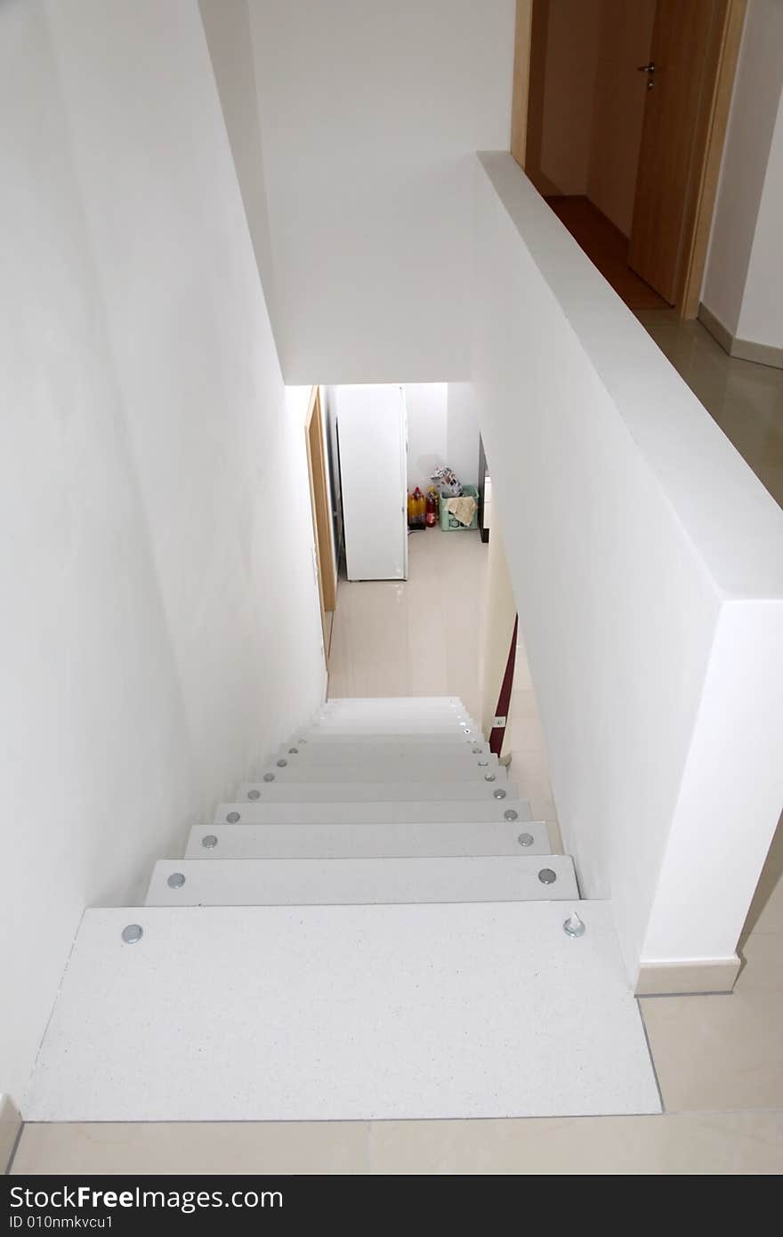 Marble staircase in a new house. Marble staircase in a new house.