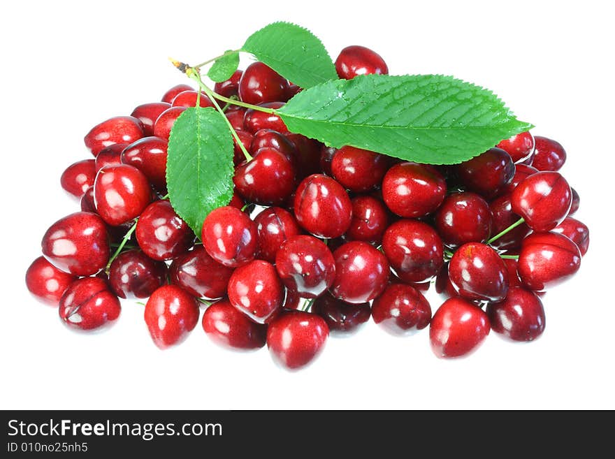 Cherries on a white background. Cherries on a white background.