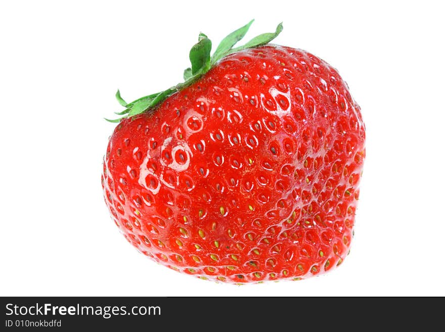 Ripe strawberry on a white background. Ripe strawberry on a white background.