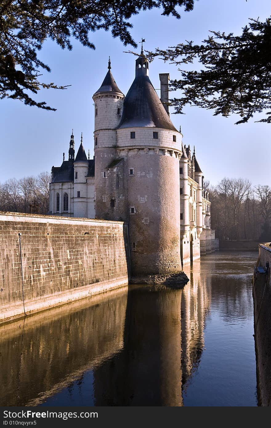 The picture is made in Castle Chenonceau during travel across France. The picture is made in Castle Chenonceau during travel across France