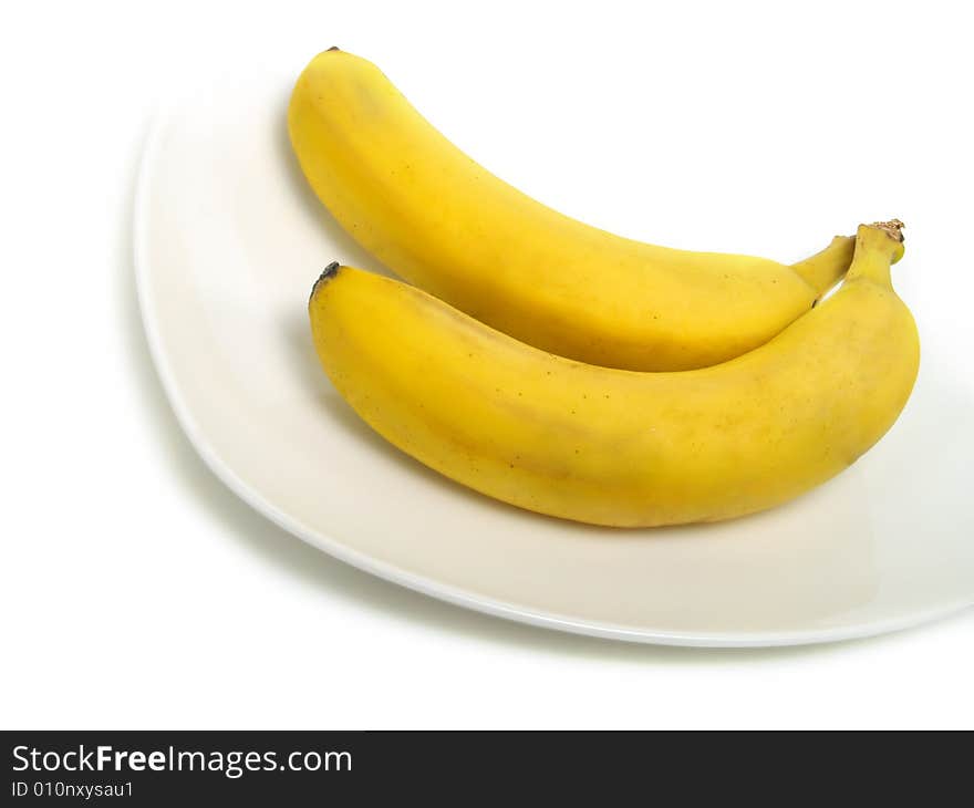 Bananas on plate