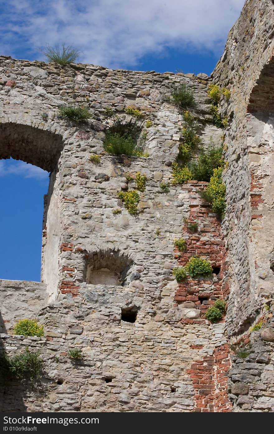 Old ruines with grass