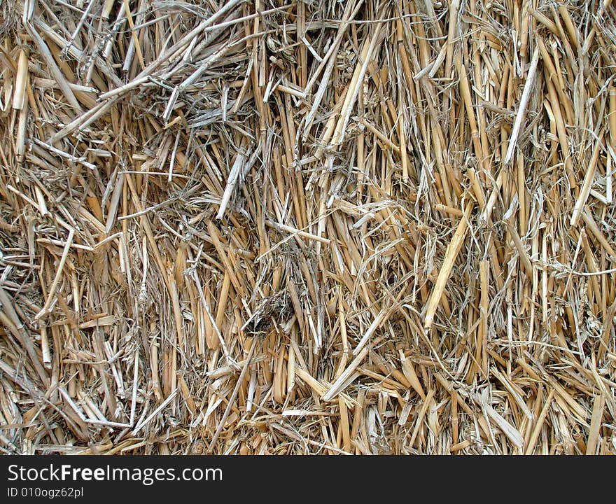 Close up of straw bales